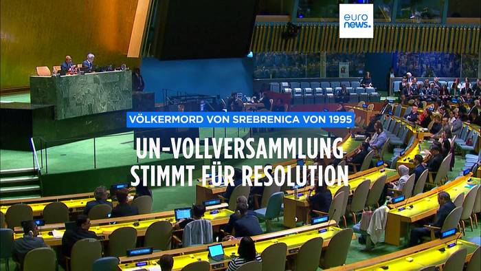 News video: Völkermord von Srebrenica von 1995: UN-Vollversammlung stimmt für Resolution