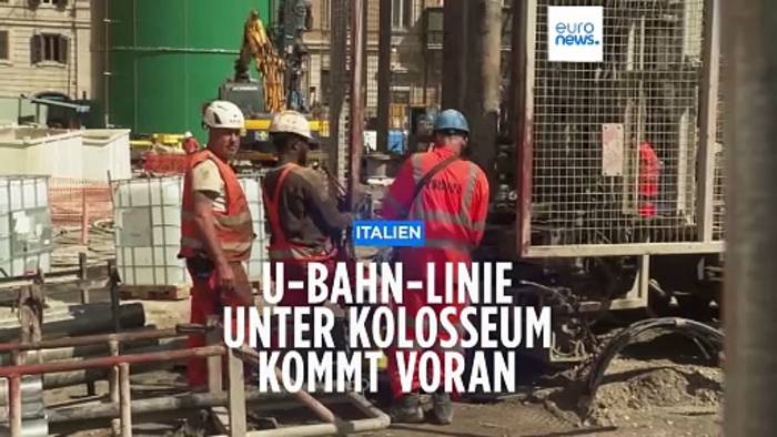 Video: U-Bahn-Linie unter Kolosseum kommt voran