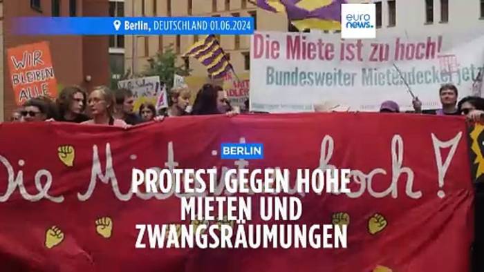 News video: Tausende protestieren in Berlin gegen hohe Mieten