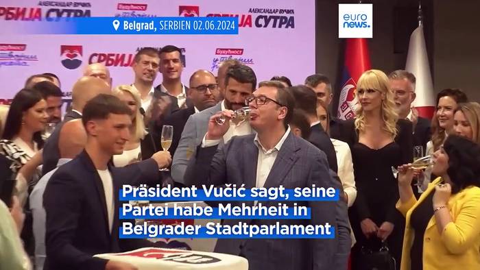 Video: Serbiens regierende Fortschrittspartei beansprucht 