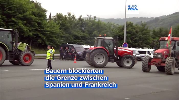 News video: Bauernproteste: Verkehrschaos an der spanisch-französischen Grenze