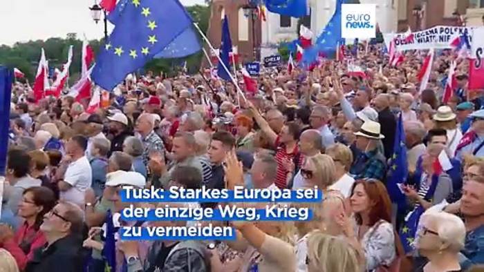 Video: Polen: Donald Tusk mobilisiert Wähler vor den Europawahlen