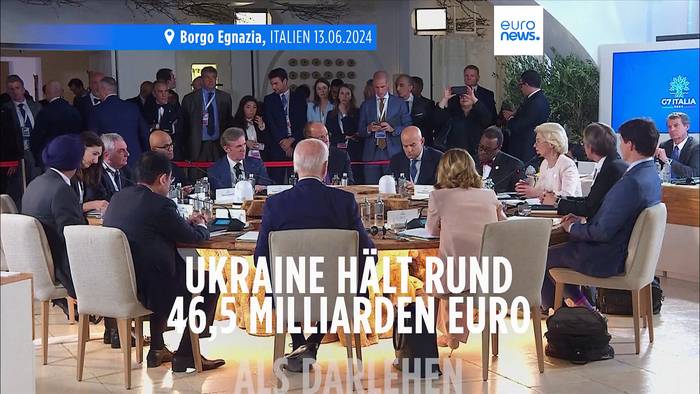 Video: G7-Gipfel in Italien: 46,5 Milliarden Euro Darlehen für die Ukraine