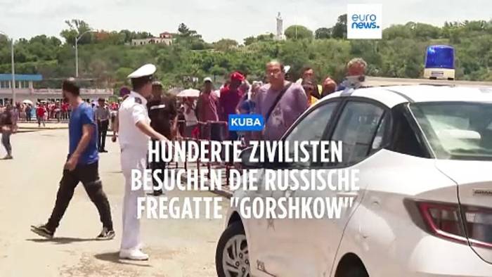 Video: Alle an Bord: Zivilisten strömen zur russischen Fregatte in Havanna