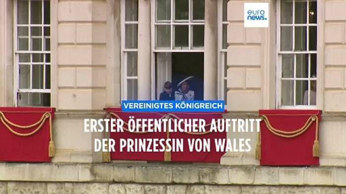 Video: Erster Auftritt: Prinzessin Kate zeigt sich bei Trooping the Colour