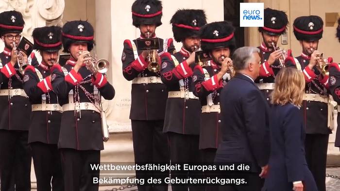 Video: EU-Ratsvorsitz: Orbán stellt sein Programm in Rom vor