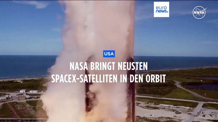 News video: USA: NASA bringt jüngsten SpaceX-Satelliten in den Orbit