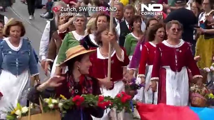 Video: Bunt, laut und viel Musik: Trachten-Großtreffen in Zürich