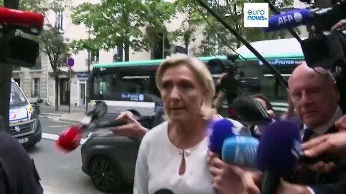News video: Wahlkampf in Frankreich: Marine Le Pen will nur mit absoluter Mehrheit an die Regierung