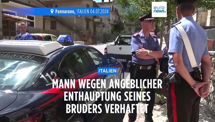 Video: Italien: Mann wegen angeblicher Enthauptung seines Bruders verhaftet