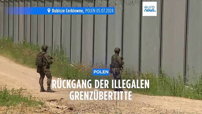 News video: Sperrzone an weissrussischer Grenze: Polen meldet 50 % weniger illegale Einreisen