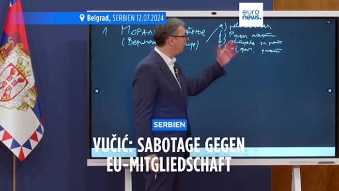 Video: Serbiens Präsident Vučić: Serbiens EU-Beitritt wird sabotiert