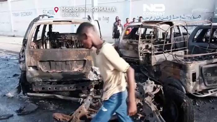 Video: Autobombenanschlag in Mogadischu: Mehrere Tote