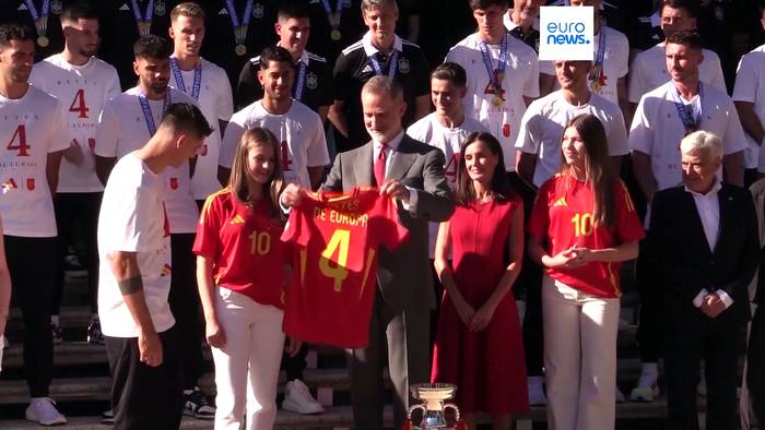 News video: Ganz Spanien feiert die Fußball-Europameister