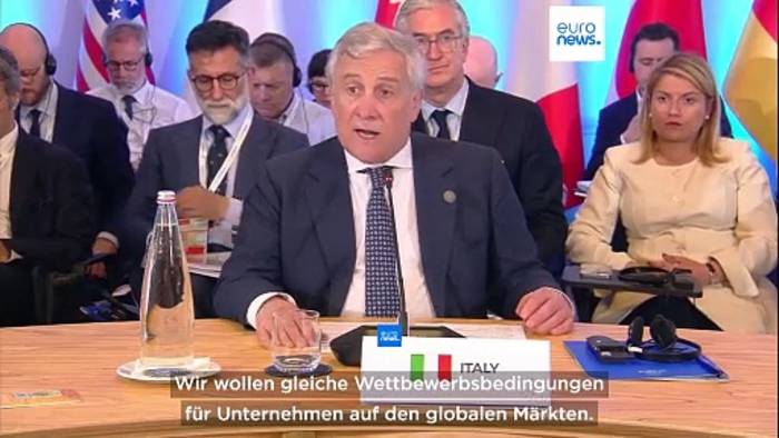 Video: G7-Treffen in Italien: Außenminister Tajani fordert Handelsfreiheit auf globalen Märkten