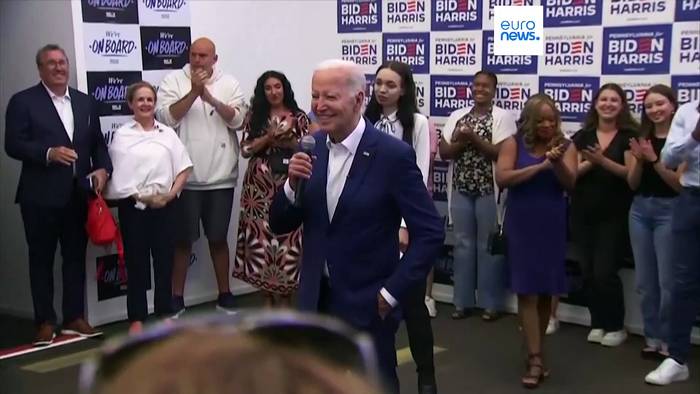 Video: US-Präsident Biden gibt Präsidentschaftskandidatur auf und unterstützt Harris