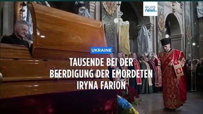 News video: Tausende trauern um die ermordete ukrainische Nationalistin Iryna Farion
