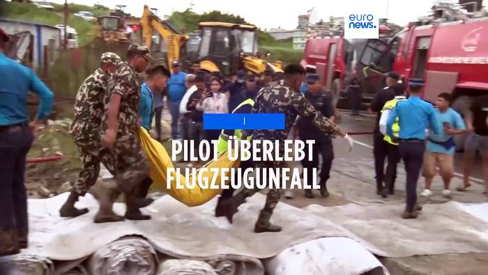 News video: 18 Tote in Nepal - Pilot überlebt Flugzeugunfall