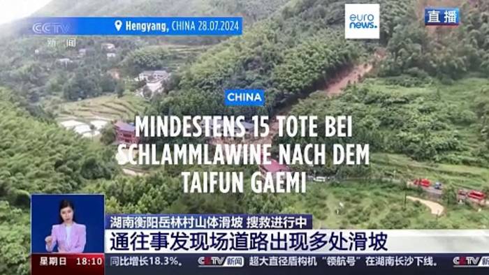 Video: Taifun Gaemi: Mindestens 15 Tote nach Schlammlawine in China