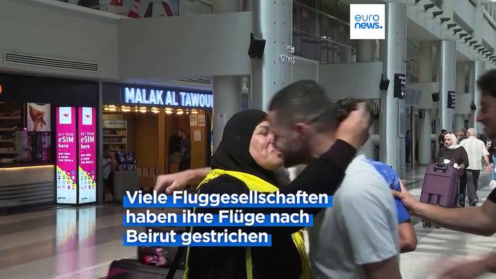News video: Angst vor Krieg im Nahen Osten: Lufthansa streicht Flüge in den Libanon