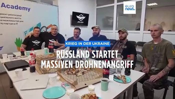 Video: Russland startet massiven Drohnenangriff auf Kiew