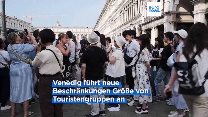 Video: Massentourismus: Venedig beschränkt Touristengruppen auf 25