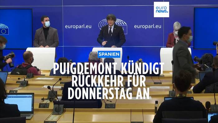 News video: Vor fast 7 Jahren geflohen: Katalane Carles Puigdemont auf dem Weg zurück nach Spanien