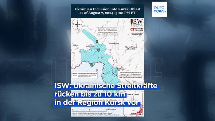 Video: Evakuierungen in Russland: Ukrainische Streitkräfte dringen bis 10 Kilometer in Kursk vor