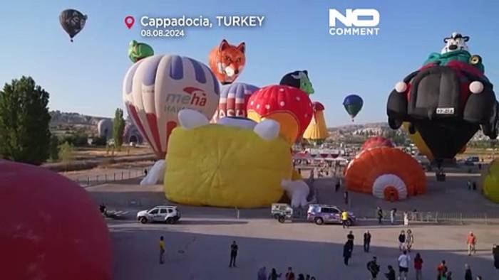 Video: Spektakel im Himmel über der Türkei: Ballon-Festival in Kappadokien