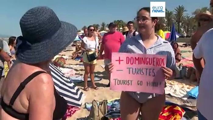Video: Mallorca: Einheimische protestieren gegen Massentourismus