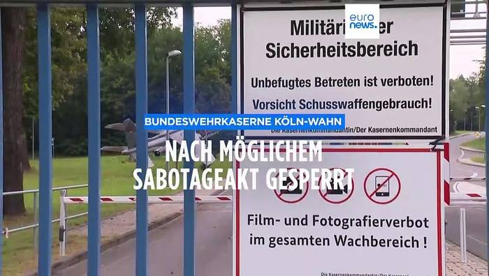 News video: Bundeswehrstützpunkt bei Köln wegen möglicher Sabotage abgeriegelt