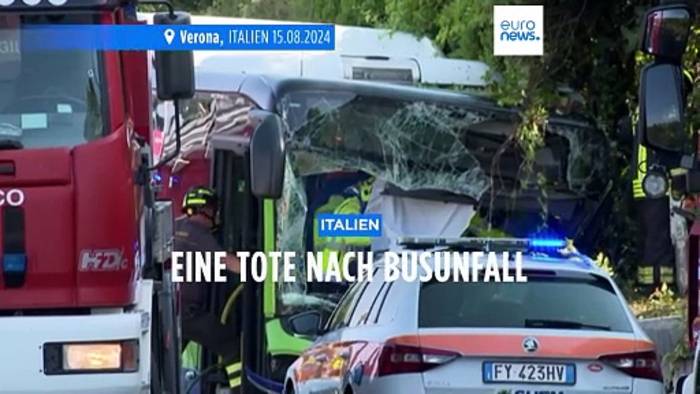 Video: Italien: Mindestens eine Tote nach Busunfall bei Verona