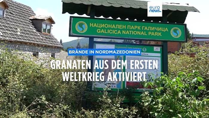 Video: Brände in Nordmazedonien: Granaten aus dem ersten Weltkrieg aktiviert