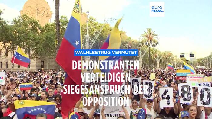 Video: Proteste und Demonstrationen in Venezuela für Anerkennung des Wahlsieges der Opposition