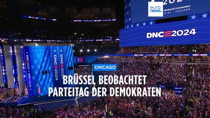 News video: Brüssel blickt auf Chicago: Das sagen EU-Experten zum Parteitag der Demokraten mit Kamala Harris