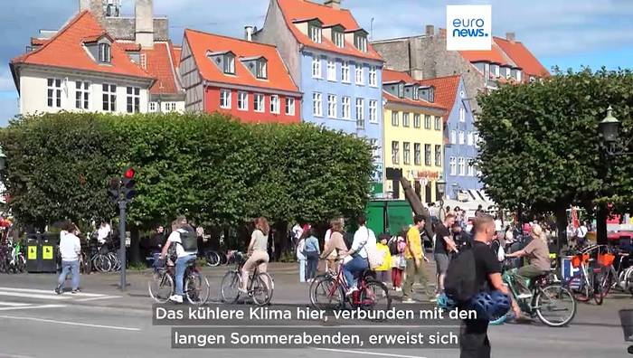 Video: Auf der Flucht vor der Hitzewelle: In Dänemark vom kühlen Wetter profitieren
