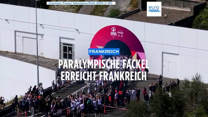 Video: Paralympische Fackel erreicht Frankreich: Beginn der Vorfreude auf die Spiele