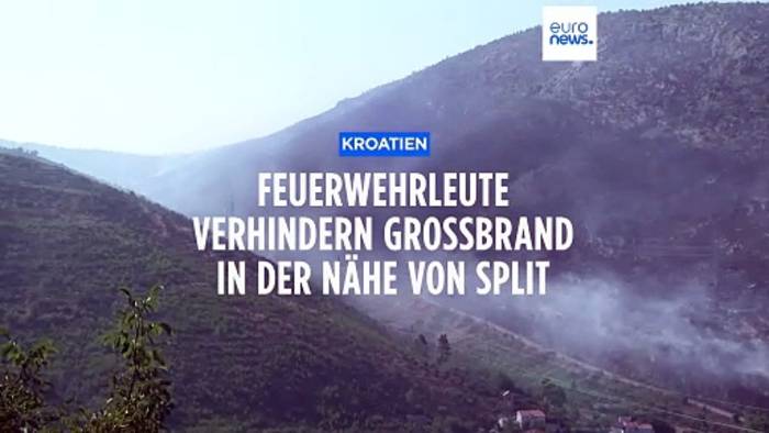 Video: Kroatien: Großbrand in der Nähe von Split verhindert