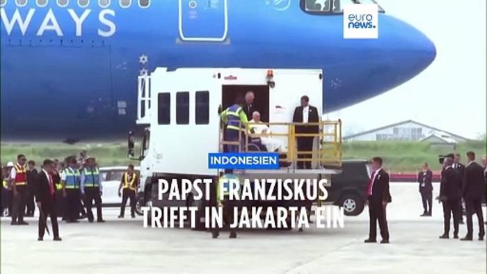 News video: Asien- und Ozeanienreise des Papstes: Franziskus trifft in Jakarta ein