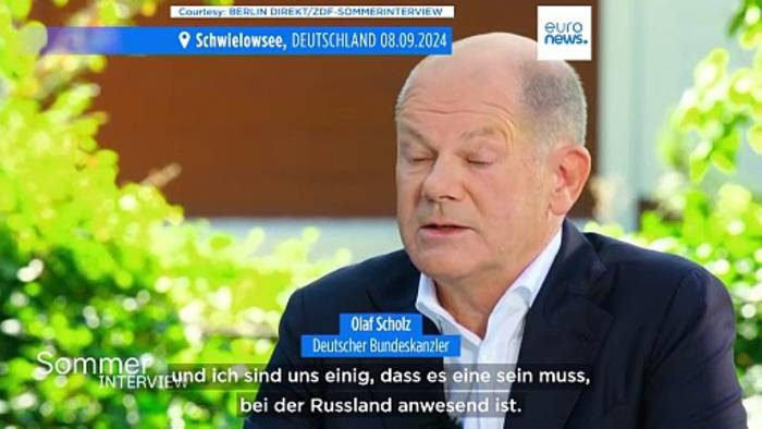 News video: Scholz: Nächste Ukraine-Friedensgespräche müssen Russland einbeziehen