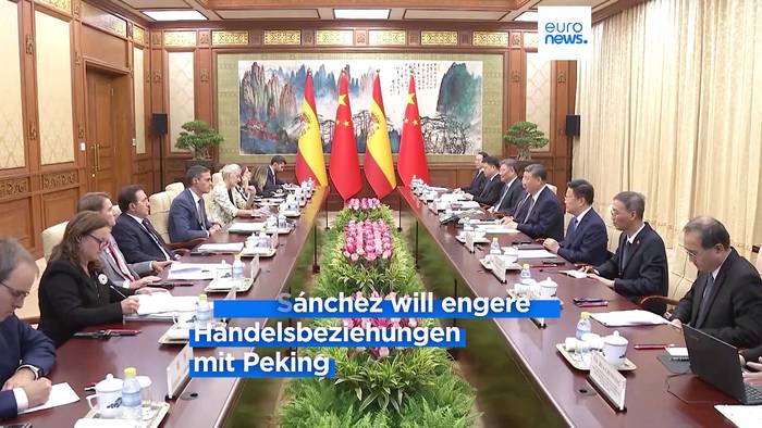 Video: Pedro Sánchez in Peking: Spanien will Handelskrieg zwischen EU und China verhindern