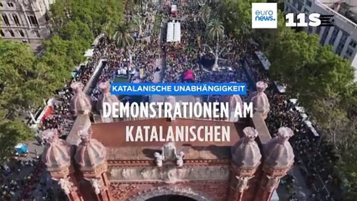 Video: Teilnehmerzahl bei katalanischer Unabhängigkeitskundgebung auf niedrigstem Stand seit 2012