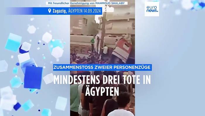 News video: Mindestens drei Tote: Zusammenstoß zweier Personenzüge in Nordägypten