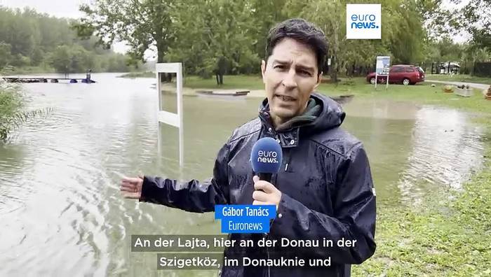 Video: Ungarn: Höchste Alarmstufe wegen Hochwasser