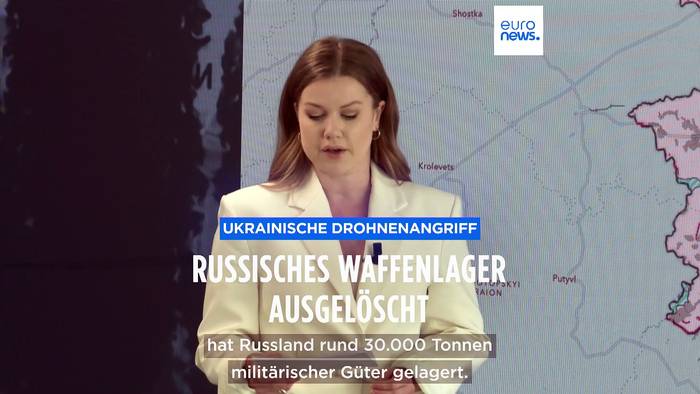 Video: Ukraine-Drohne löscht russisches Depot aus: 30.000 Tonnen Waffen und Munition explodieren