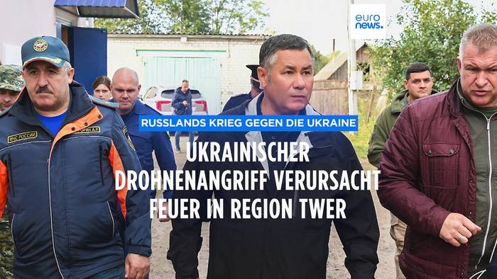 Video: 500 Kilometer von der Grenze entfernt: Ukrainische Drohen treffen russische Region Twer