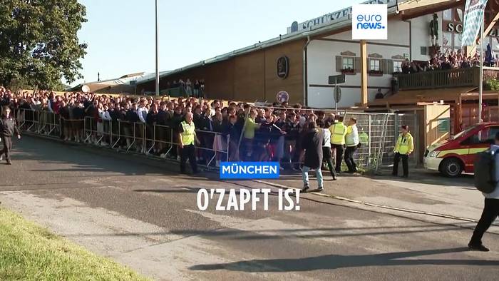 News video: O'zapft is: 189. Oktoberfest eröffnet