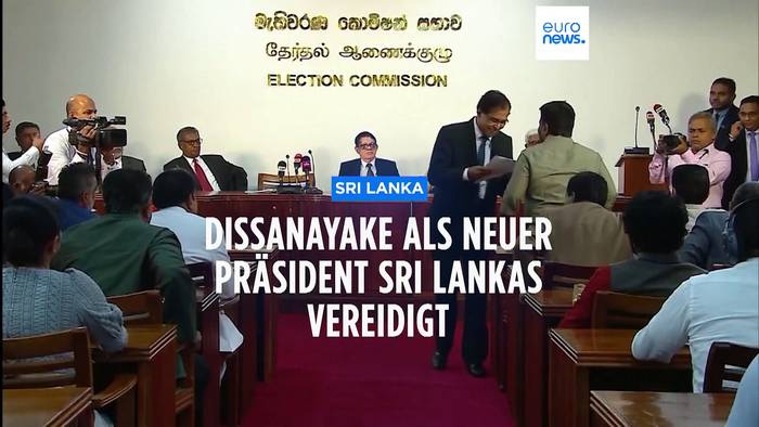 Video: Dissanayake als neuer Präsident Sri Lankas vereidigt