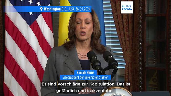 News video: Kapitulation wäre gefährlich: Harris kritisiert Donald Trumps Ukraine-Pläne