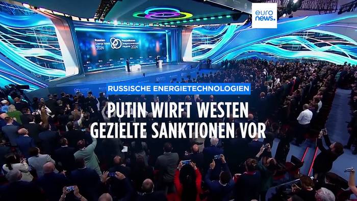 Video: Putin wirft Westen gezielte Sanktionen gegen russische Energietechnologien vor